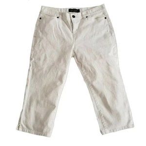 Lauren Ralph Lauren Women's Jeans Sz 6P White Pockets Classic MidCalf Stretch